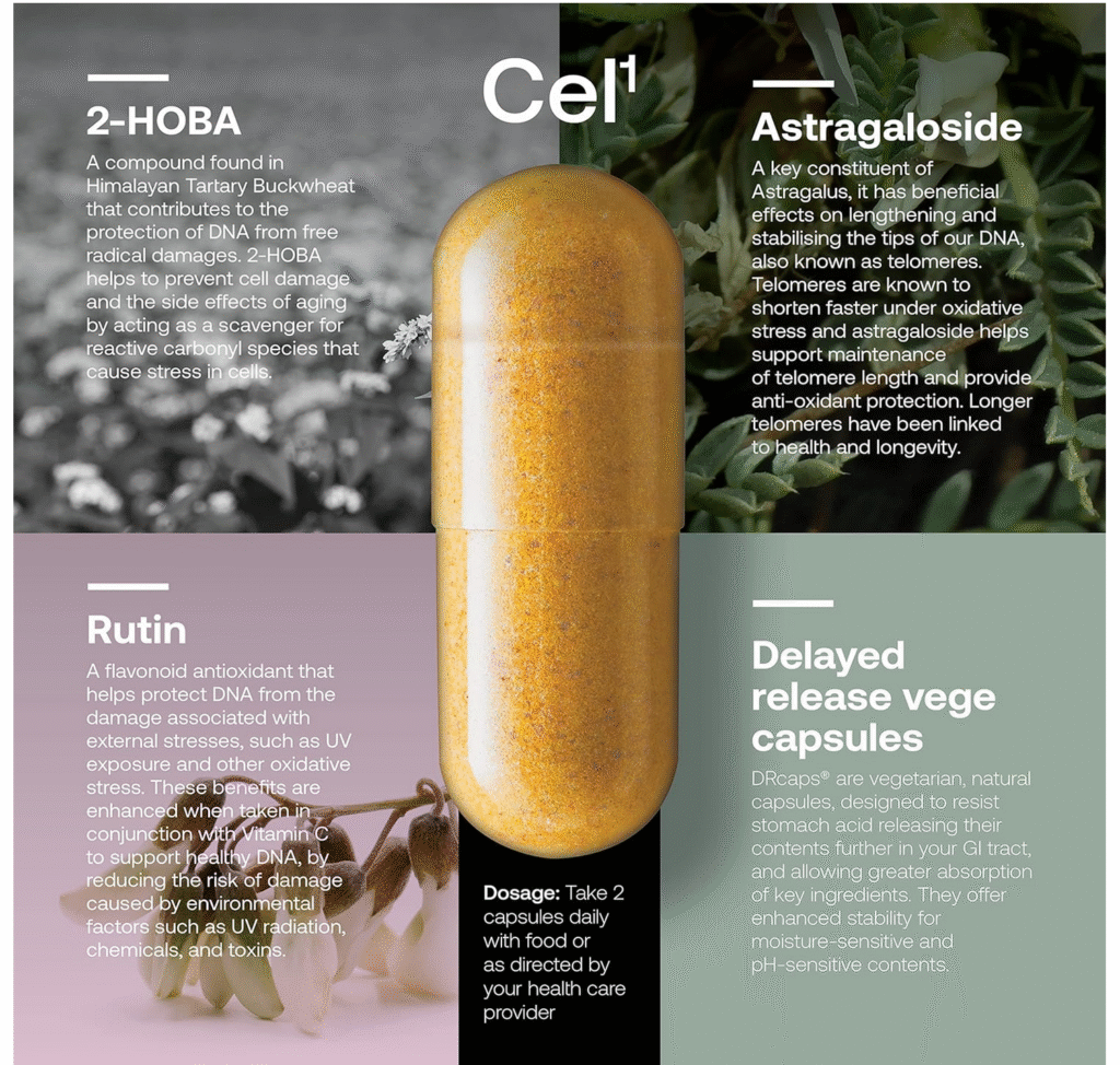 SRW Cel¹ Stability supplement with 2-HOBA for DNA protection